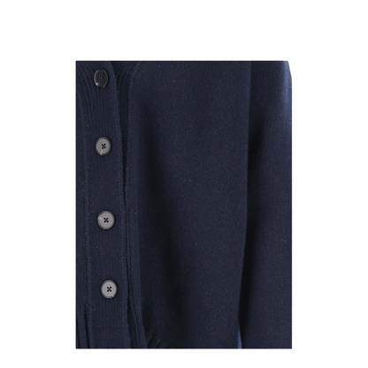 Navy Blue V-neck Cardigan