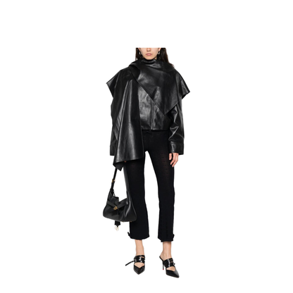 Flared Capri Pants in Black