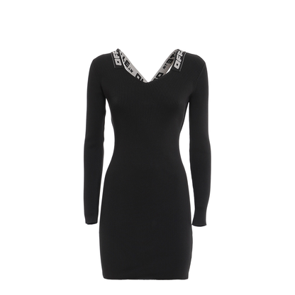 Logo Band Dress - Black