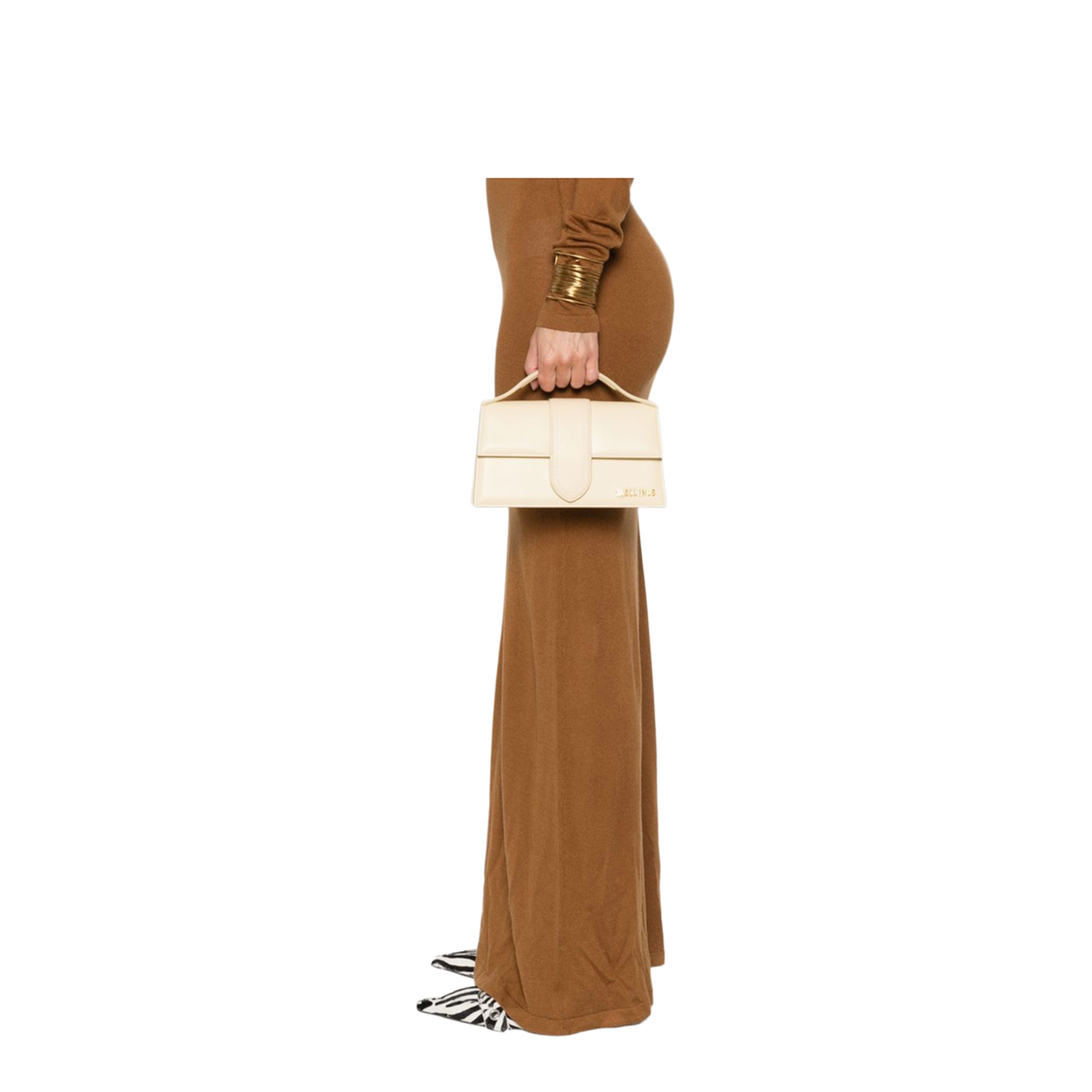 Le Grand Bambino Calf Leather Top-Handle Bag - Ivory
