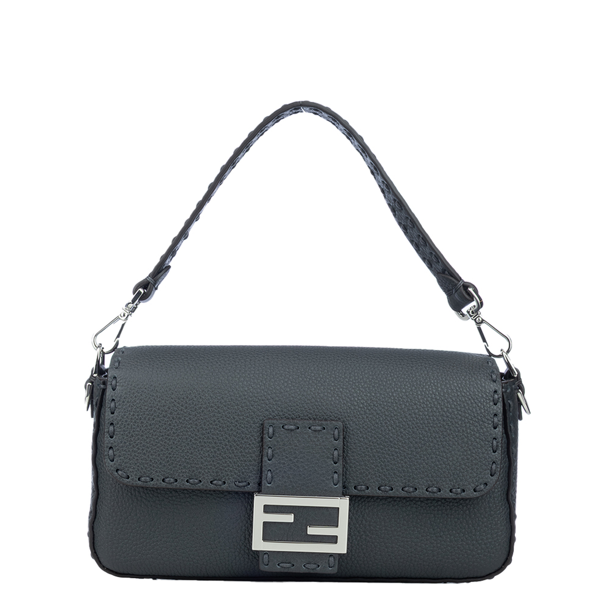 Baguette Bag in Gray Selleria Leather