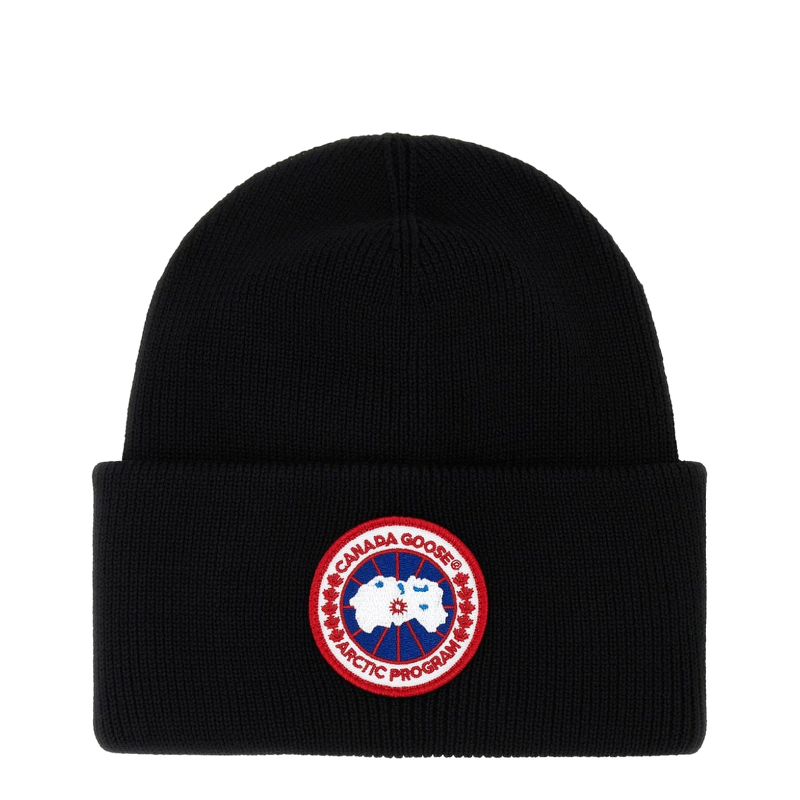 Black Arctic Disc Wool Beanie