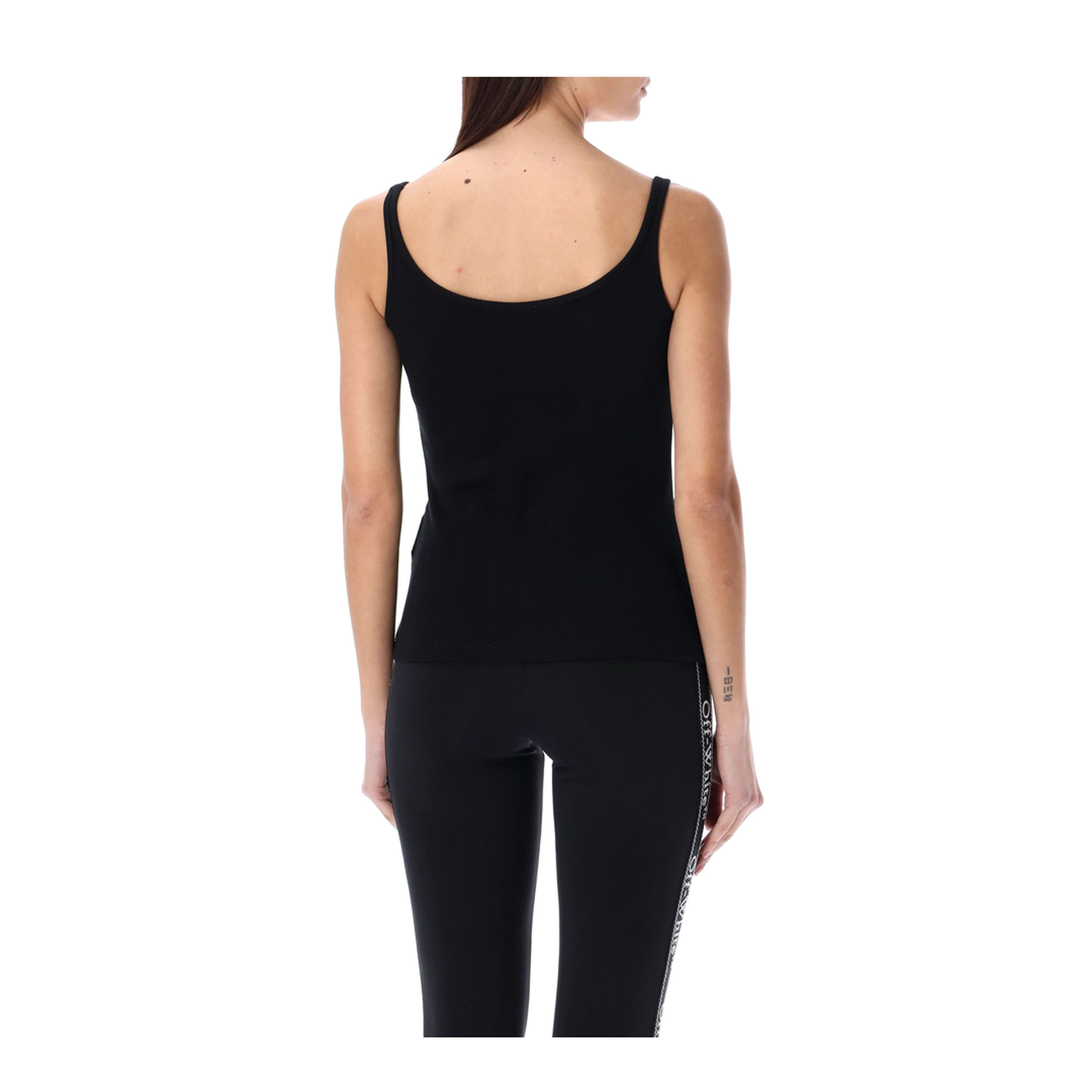 Off Stamp Rib Tank Top Black