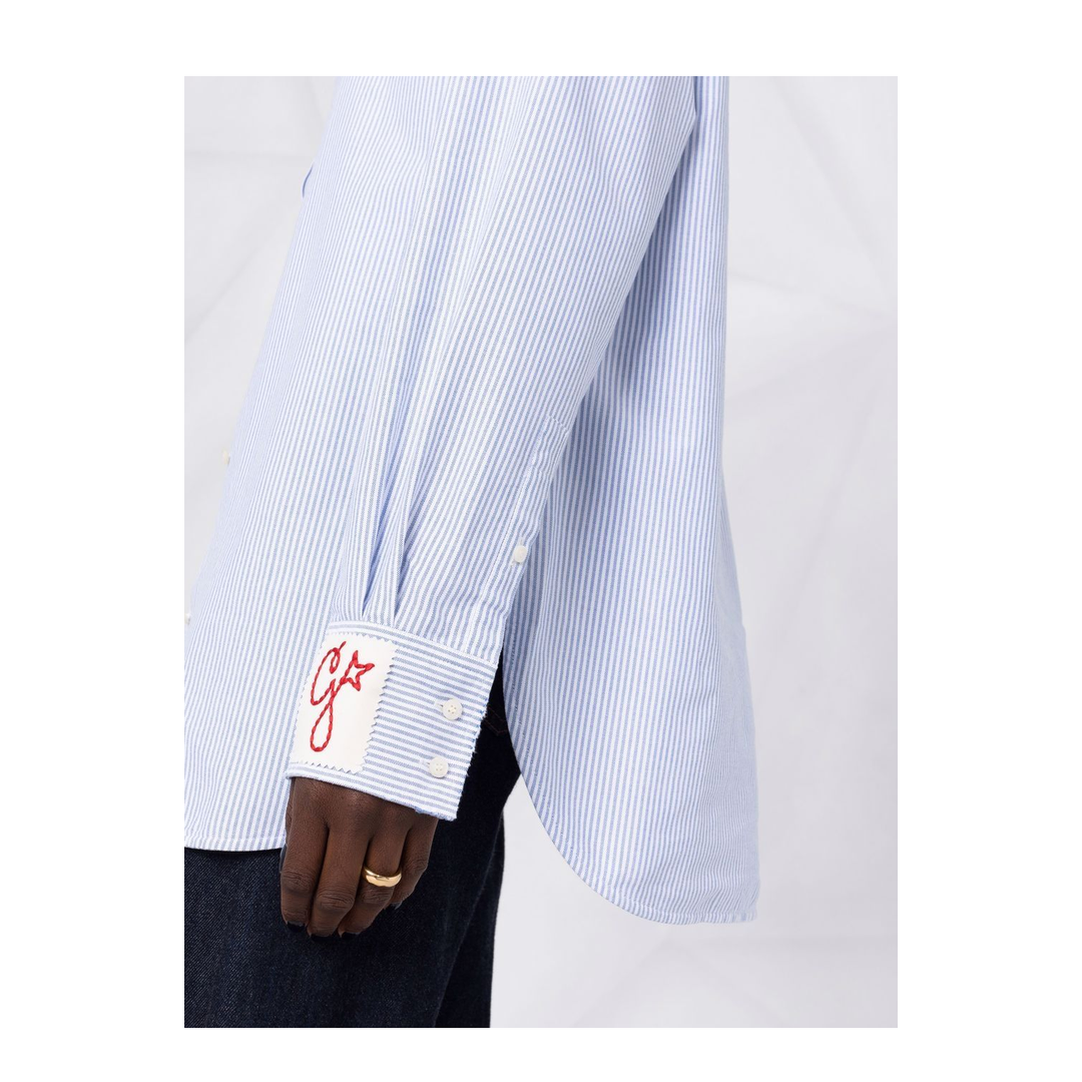 MAYFEYR - Golden Goose - Boyfriend Shirt Striped Oxford Cotton - GWP00820P00054880197