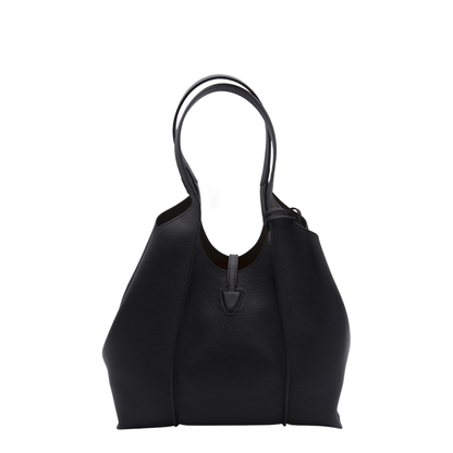 T Timeless Small Calf Leather Shopping Bag - Black