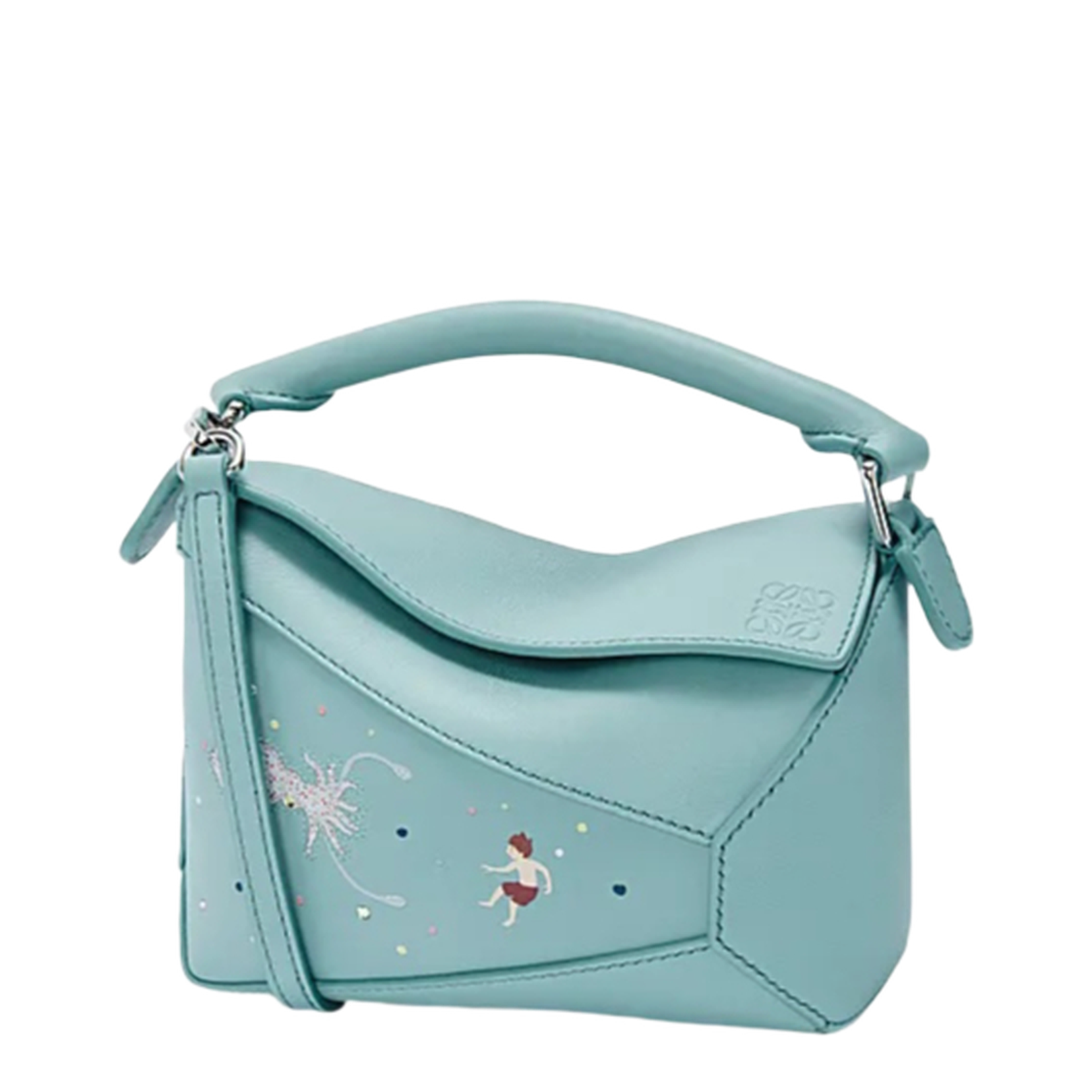 Light Blue Mini Puzzle Bag
