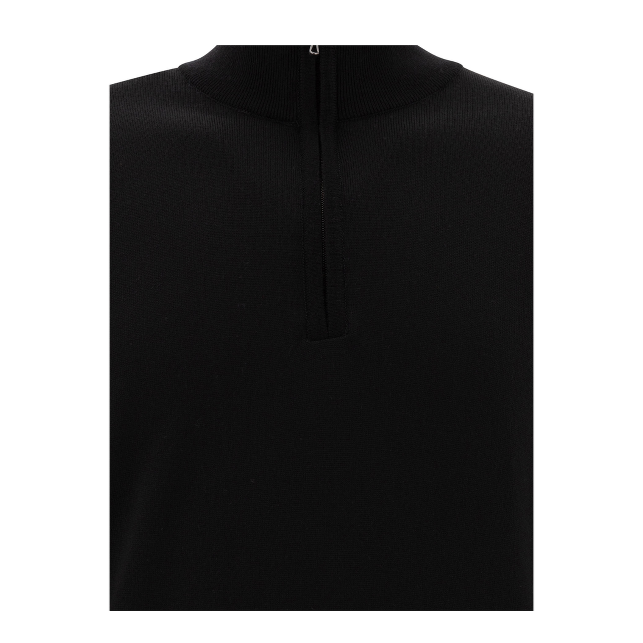 MAYFEYR - John Smedley - Merino Wool Tapton Half Zip Sweater - TAPTONBLACK