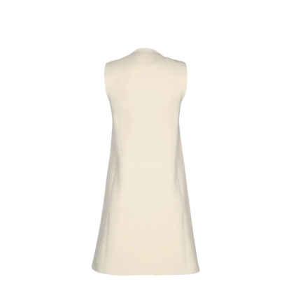 White Sleeveless Dress In Cotton