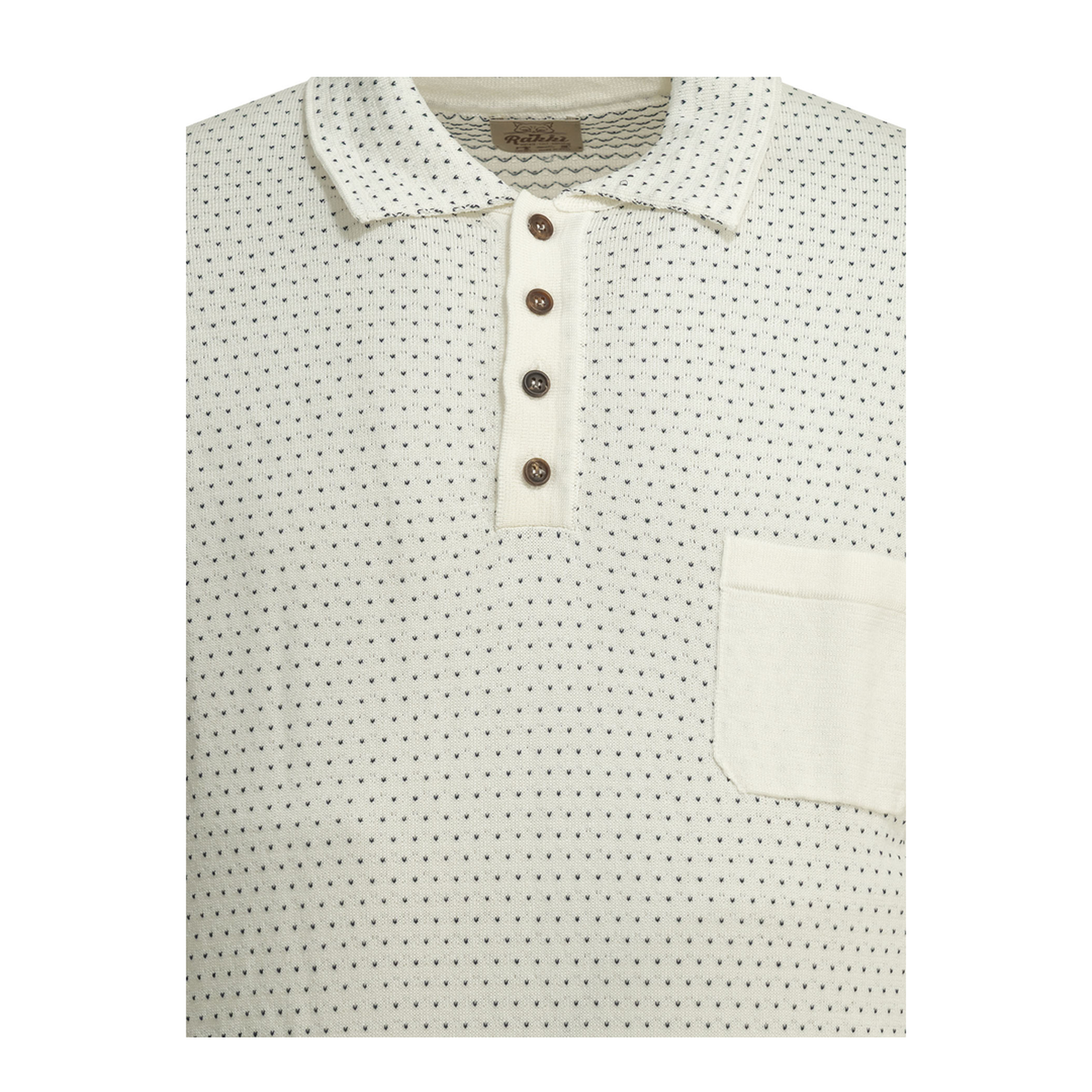 MAYFEYR - Rakkì - Textured Knit Polo Shirt - JUNEAUPANNABLEU