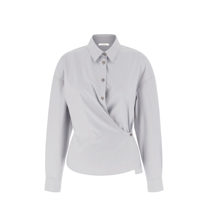 Straight Collar Twisted Shirt