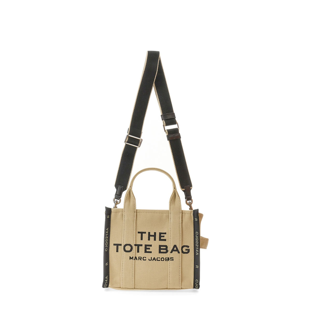 Jacquard Small Canvas Tote - Warm Sand Beige