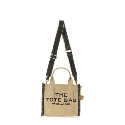 Jacquard Small Canvas Tote - Warm Sand Beige