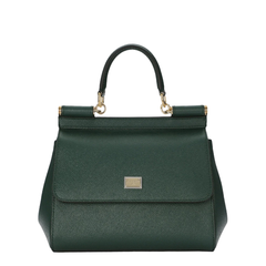 Sicily Small Calfskin Top-Handle Bag - Green
