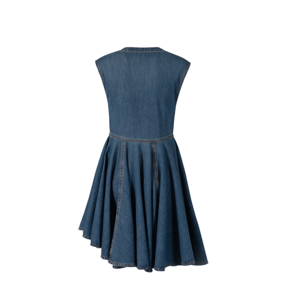 MAYFEYR - Alaia - Deep Stone Denim Wrap Dress - AA9R2682D004B