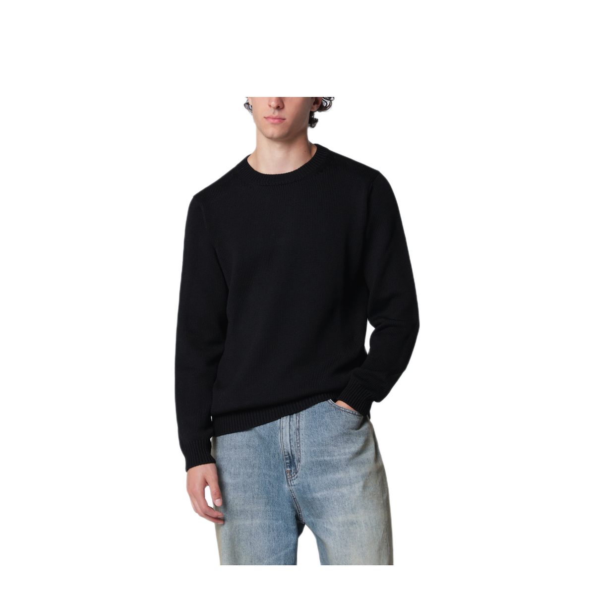 MAYFEYR - Roberto Collina - Black Wool Crew Neck Sweater - 263MYB02001WO09
