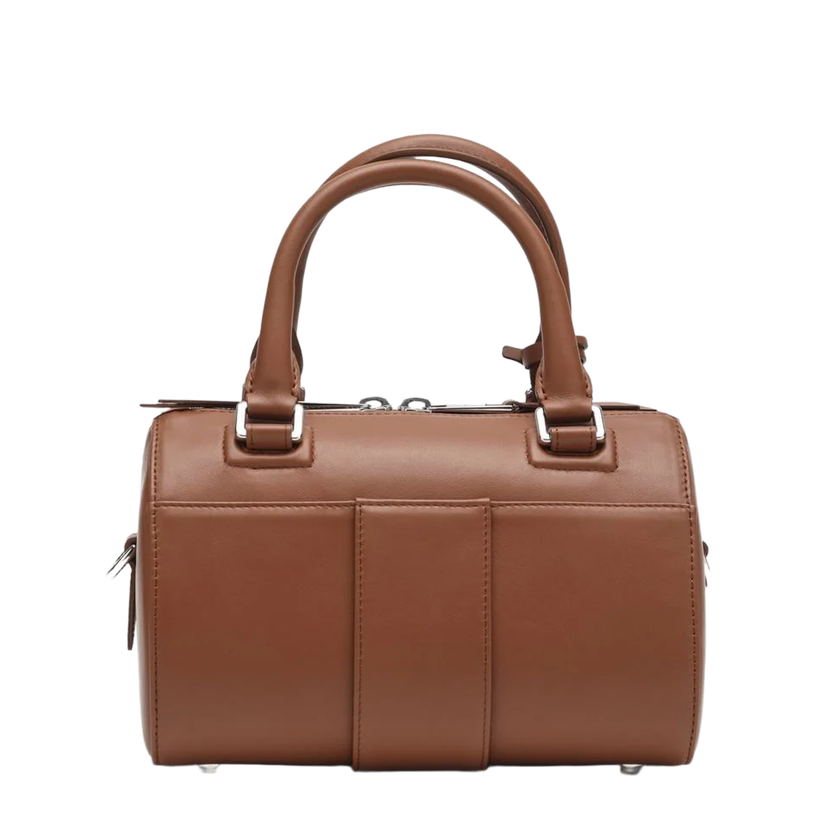 Cognac Coloured Leather Bowling Bag