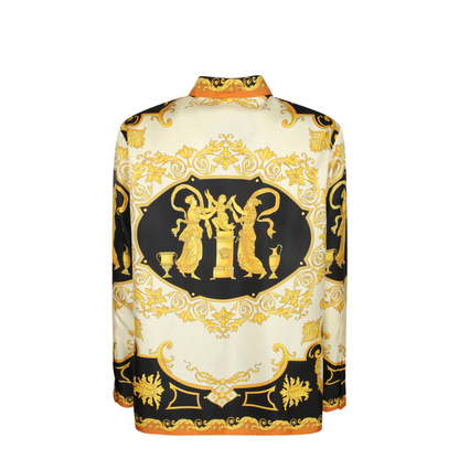 Silk Shirt Multicolor Motif