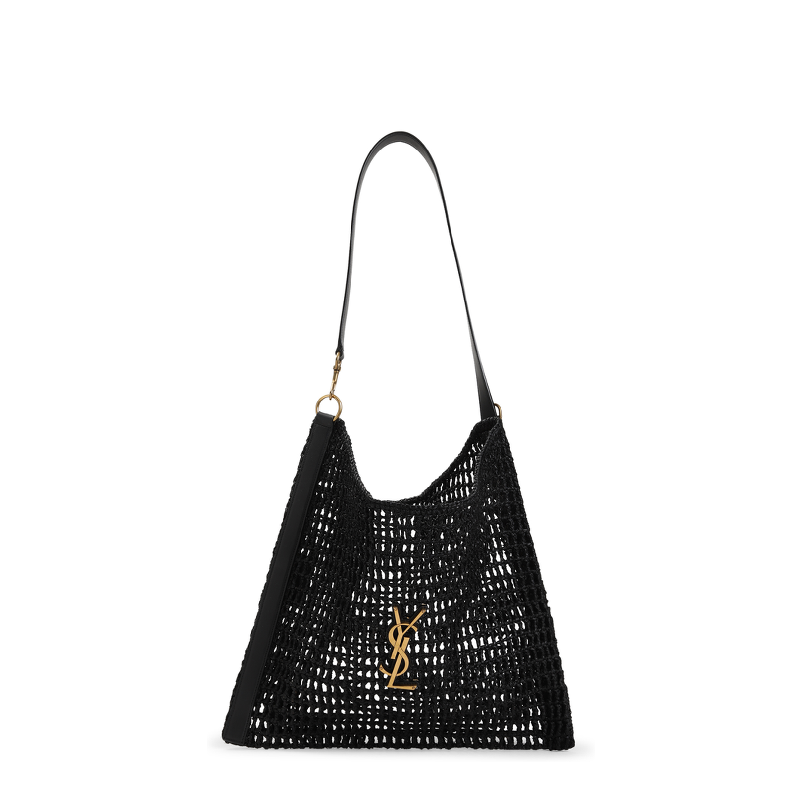 Oxalis Raffia Shoulder Bags - Black