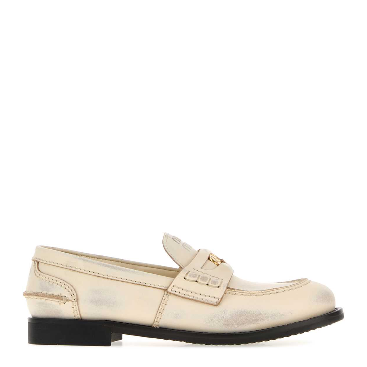 MAYFEYR - Miu Miu - Ivory Leather Loafers - 5D773DF0203G48F021M