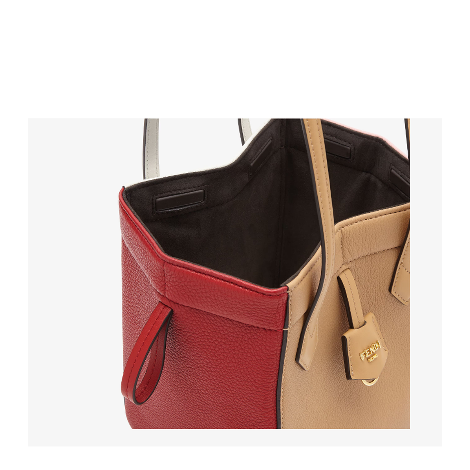 Origami Mini Leather Bucket Bags - Tan