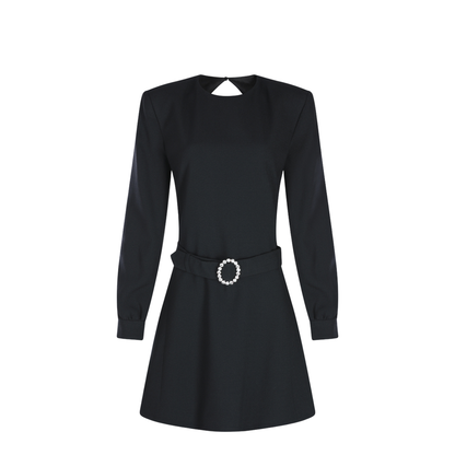 Backless Mini Dress Black