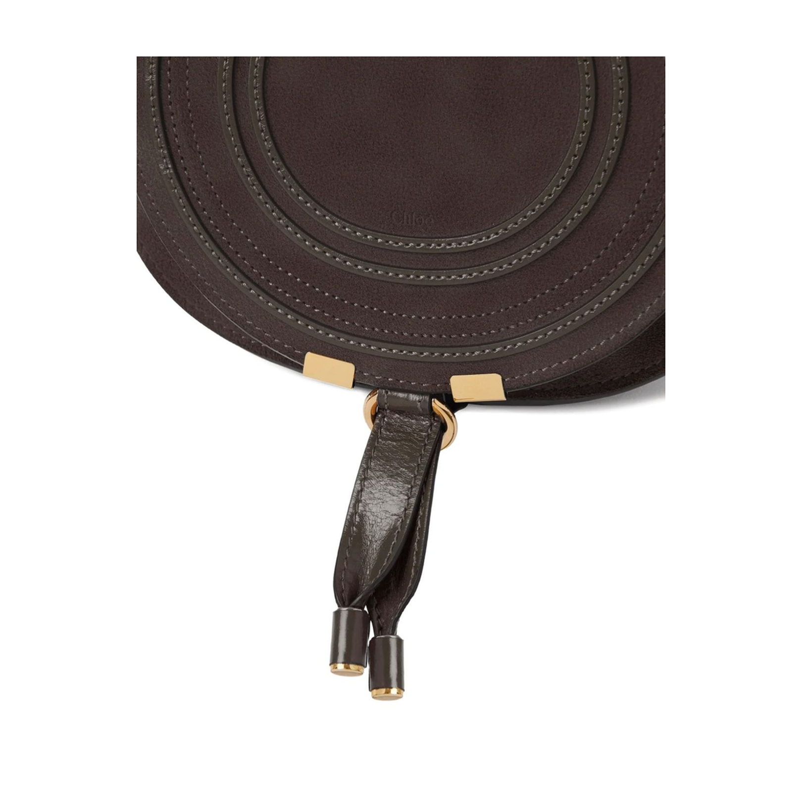 Small Marcie Saddle Bag in Suede Leather