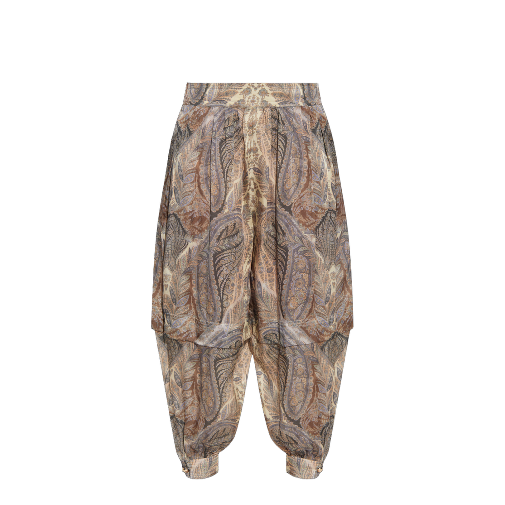 Loose-fit silk trousers