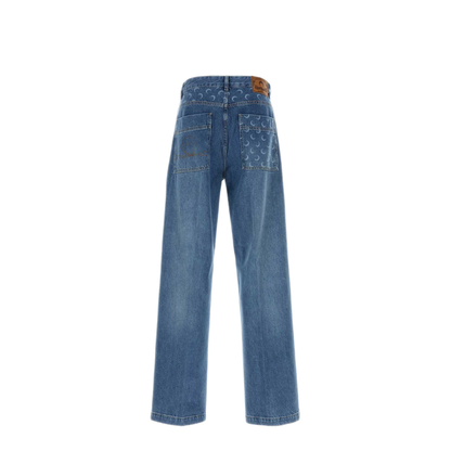 MAYFEYR - Marine Serre - Light Blue Denim Straight Jeans - MPA094ACDEN0002BL05