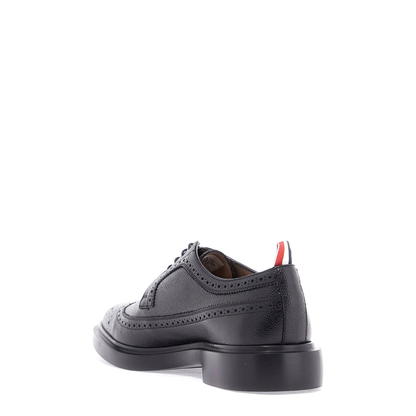 Black Leather Lace-Up Shoes