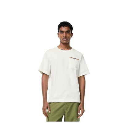 Cotton T Shirt With Check Trims