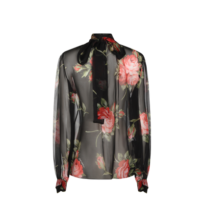 Rose Bouquet Print Top