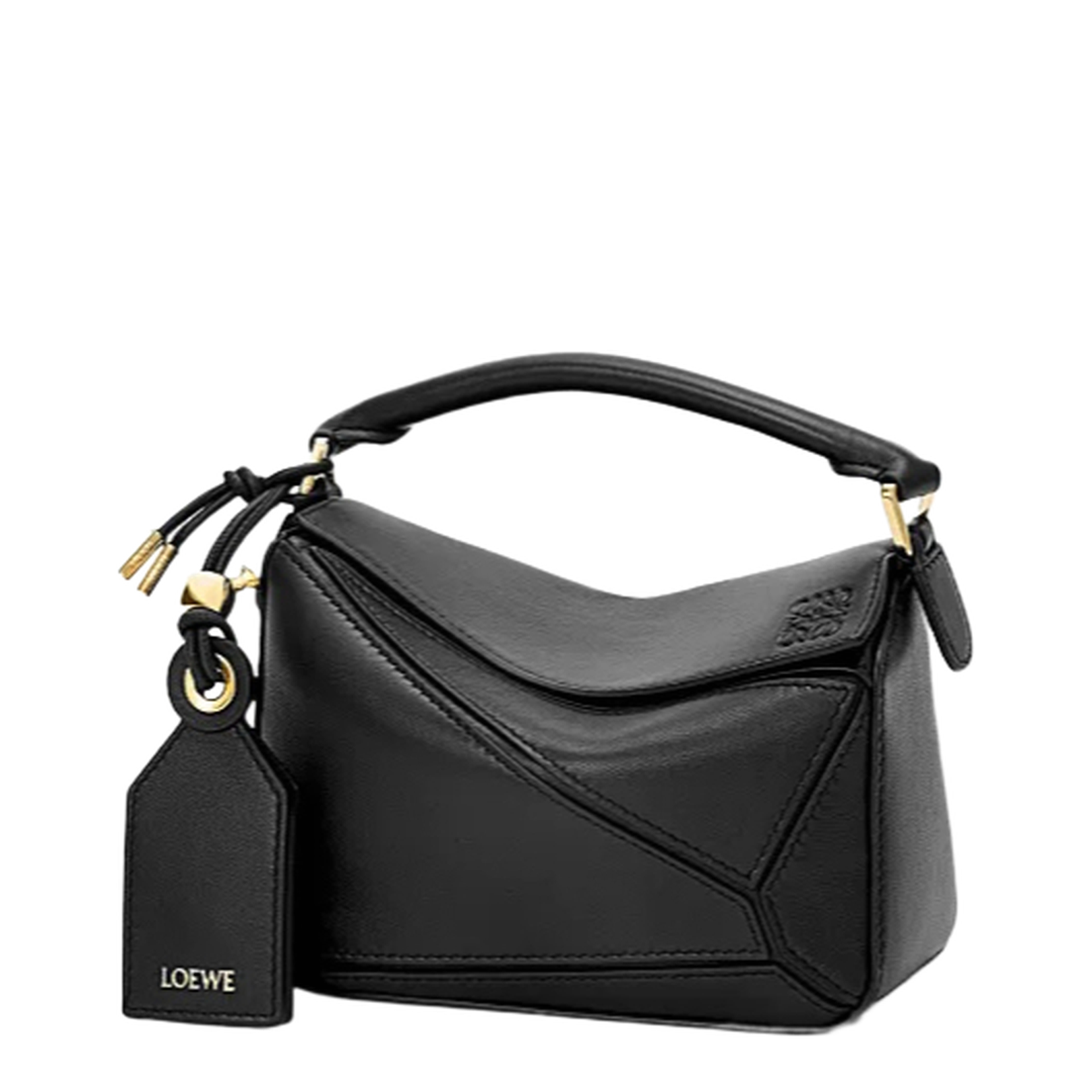 Mini Featherlight Puzzle Bag in Nappa Lambskin Black