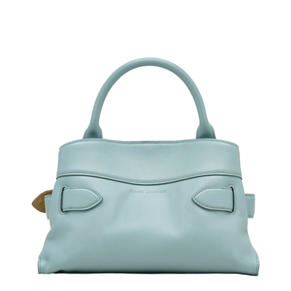Satchel Small Leather Handbag Blue