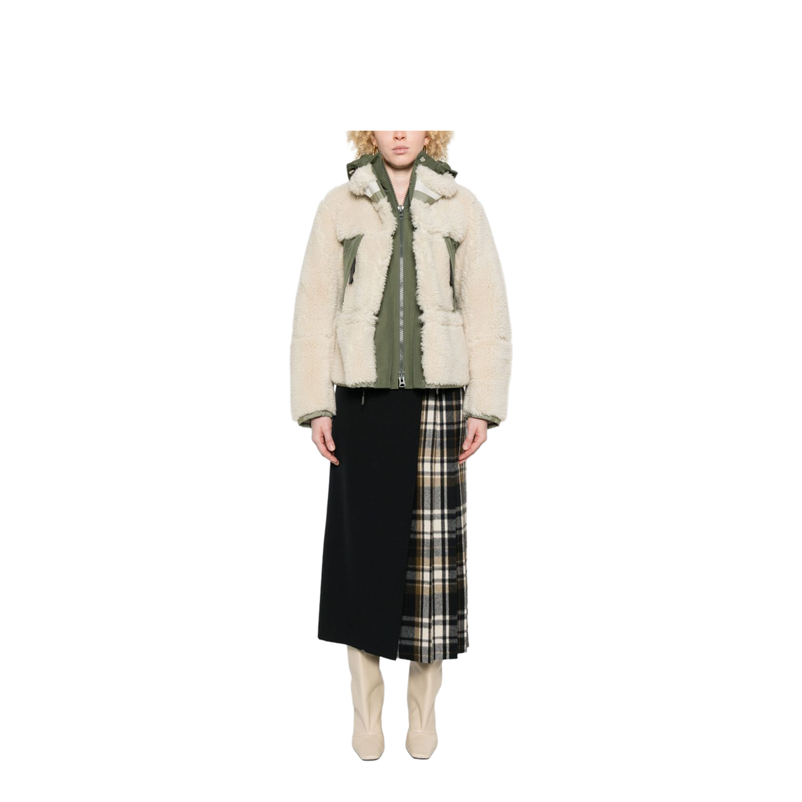 Fleece Texture Zip Fastening Jacket