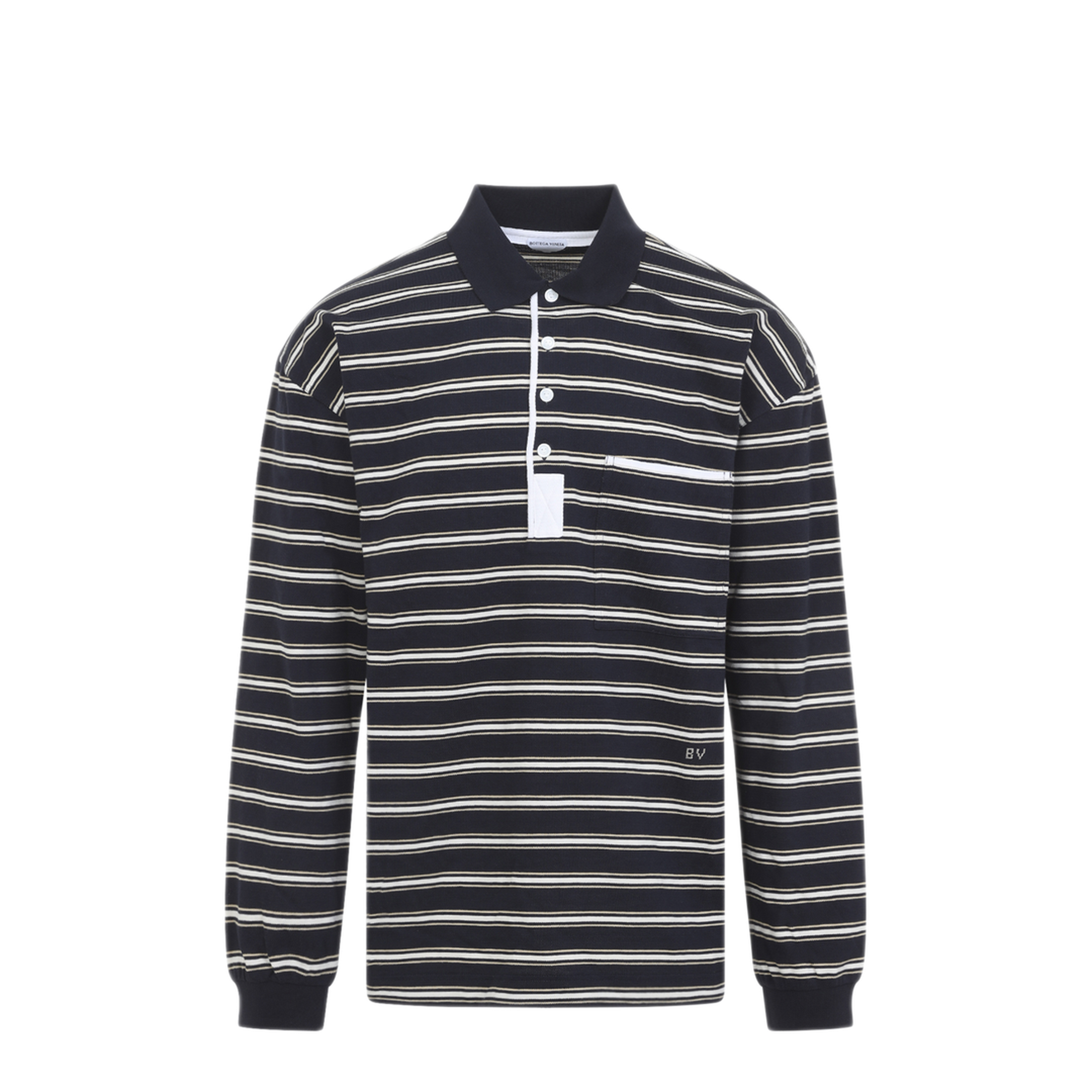 MAYFEYR - Bottega Veneta - Striped Piquet Polo Shirt - 871384V6P804602