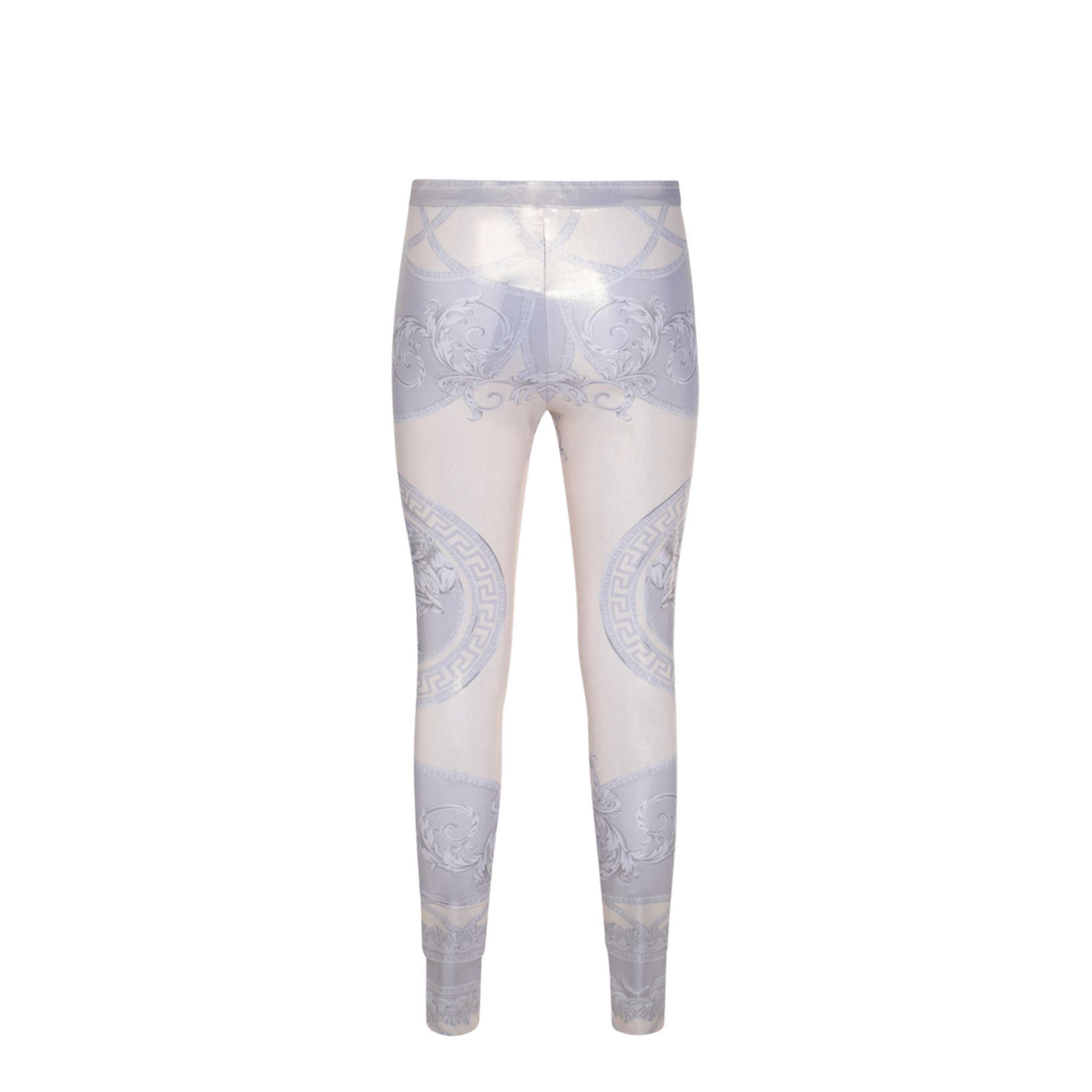 Baroque-print Leggings - Yellow