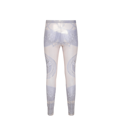 Baroque-print Leggings - Yellow