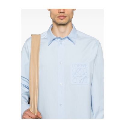 Shirt in Cotton Blue