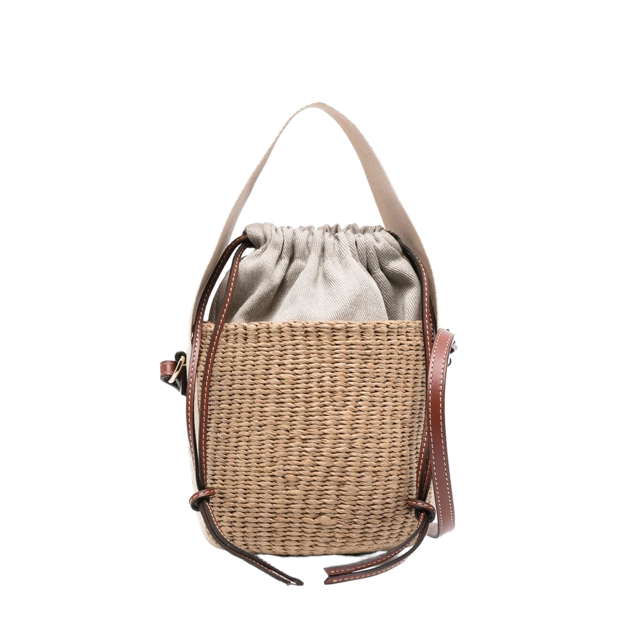 Small Woody Basket in Natural Fibers