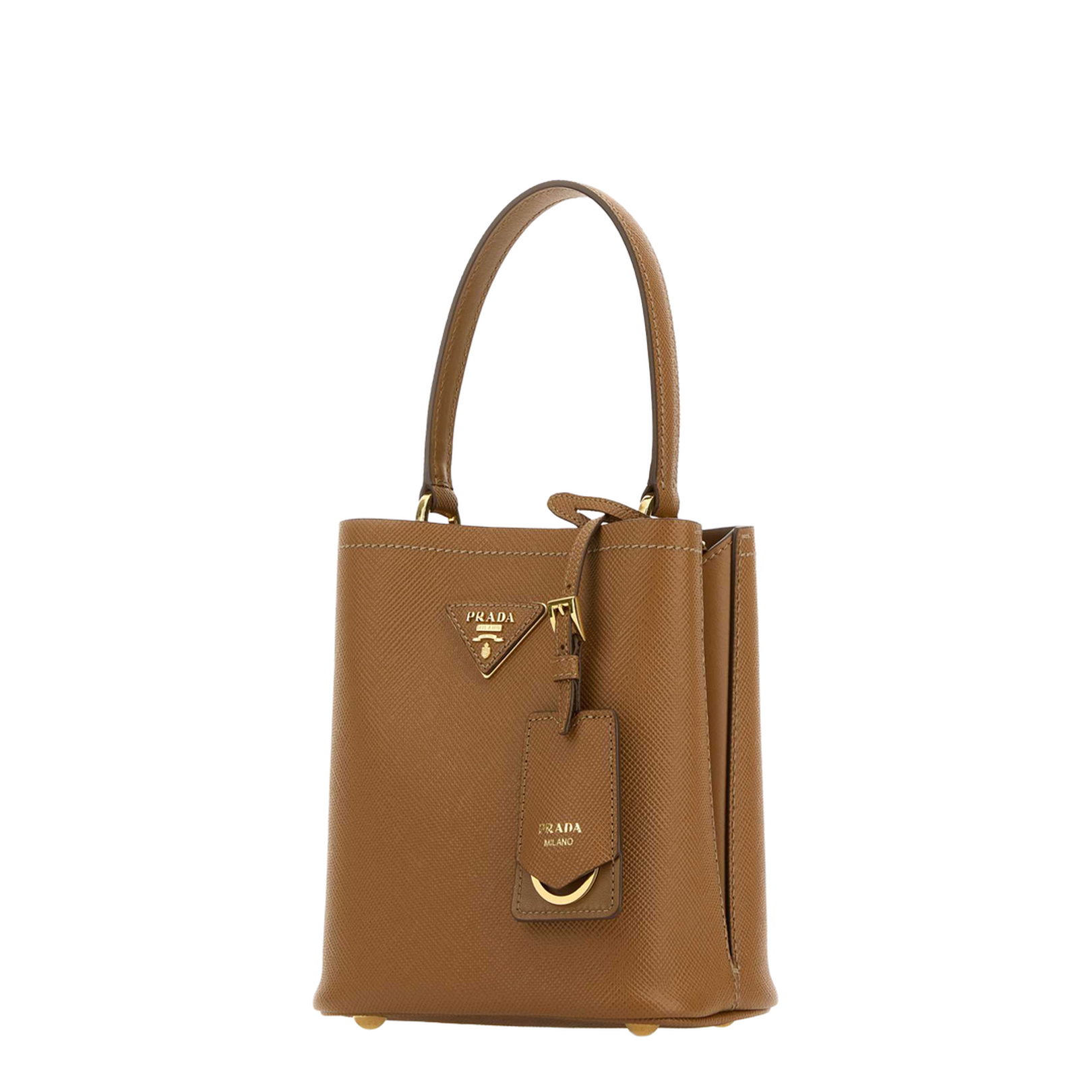 Caramel Leather Small Panier Handbag