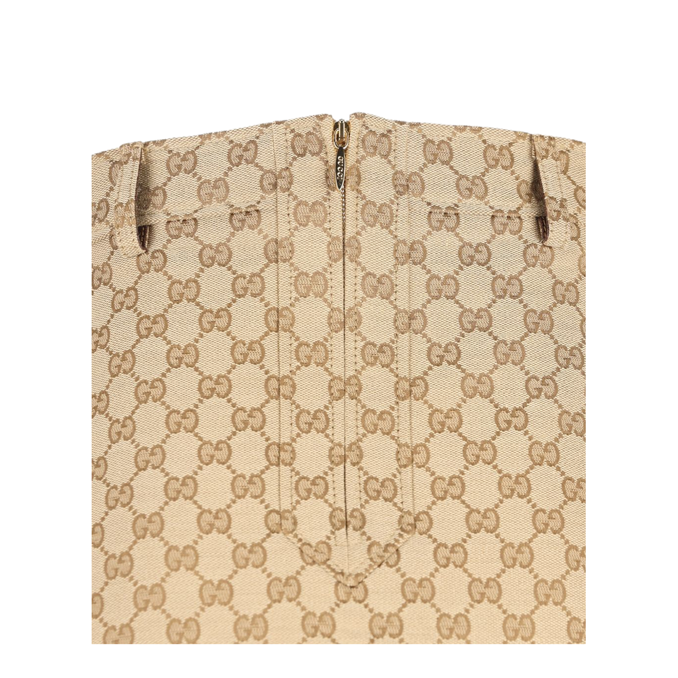 Cotton Canvas Fabric Skirt in Sand