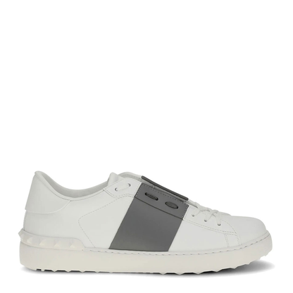 MAYFEYR - Valentino - Open Leather Sneakers With Contrast Band And Stud Details - YS0830BLU
