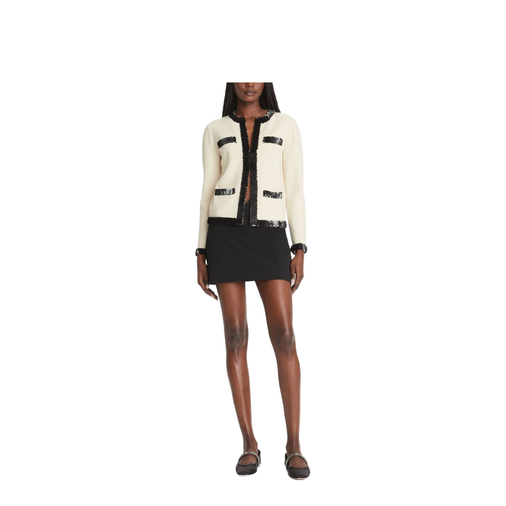 Kendra Sequined Wool Jacket