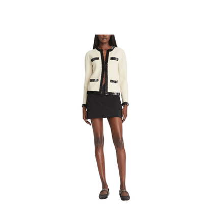 Kendra Sequined Wool Jacket