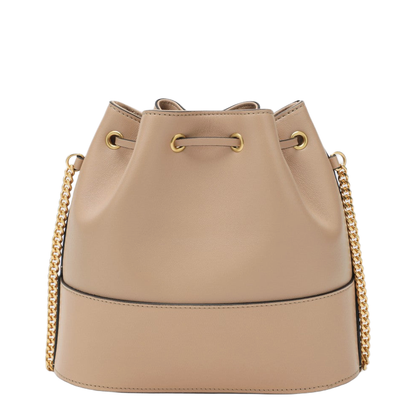 VLogo Signature Mini Nappa Lambskin Bucket Bag - Rose Sand