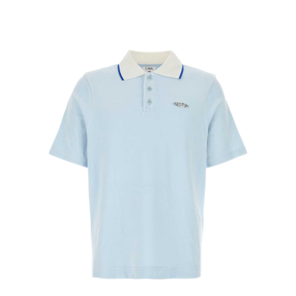 MAYFEYR - Casablanca - Velour Polo Shirt - MSP26JTP44701PALEBLUE