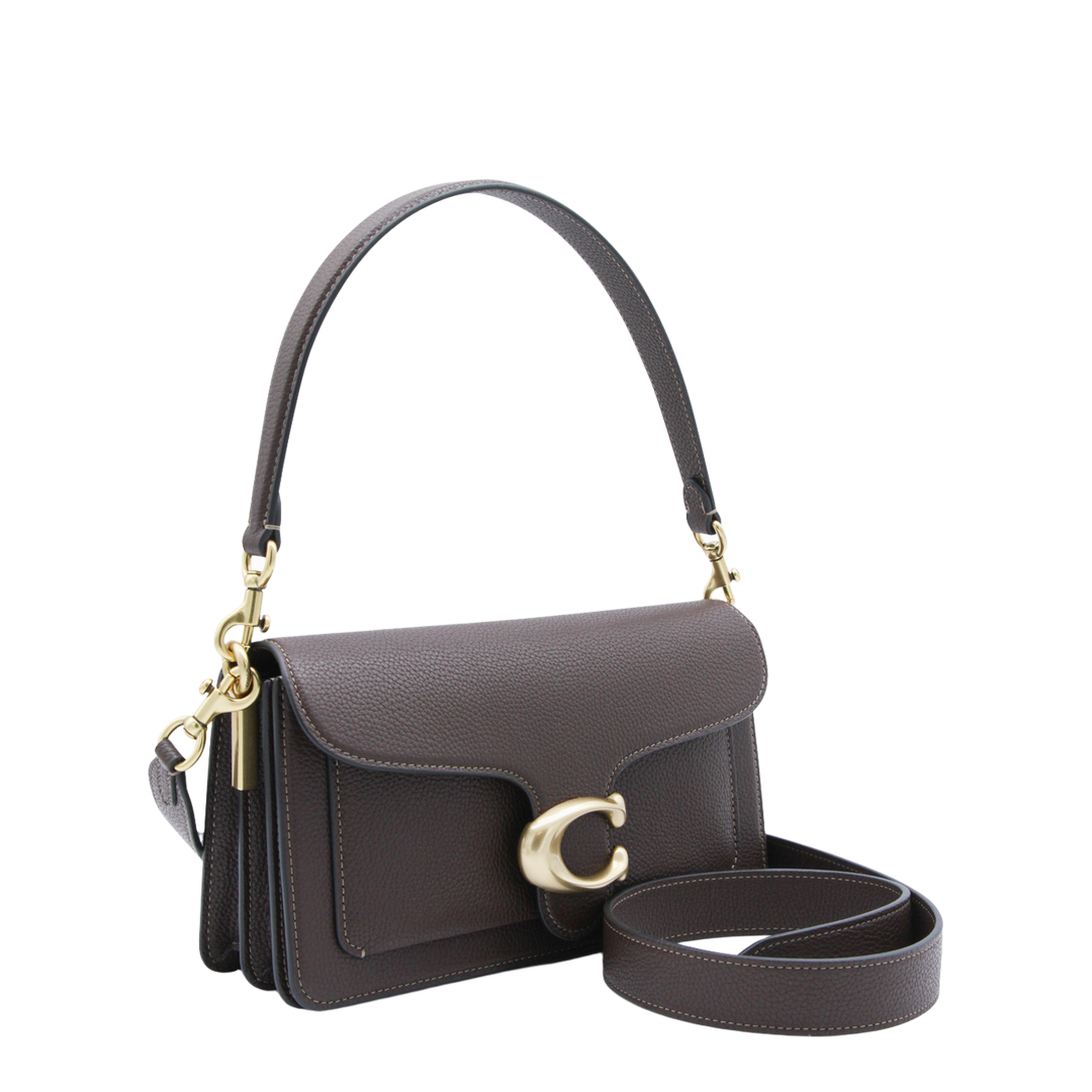 Tabby Shoulder Bag 26 In Polished Pebble Leather