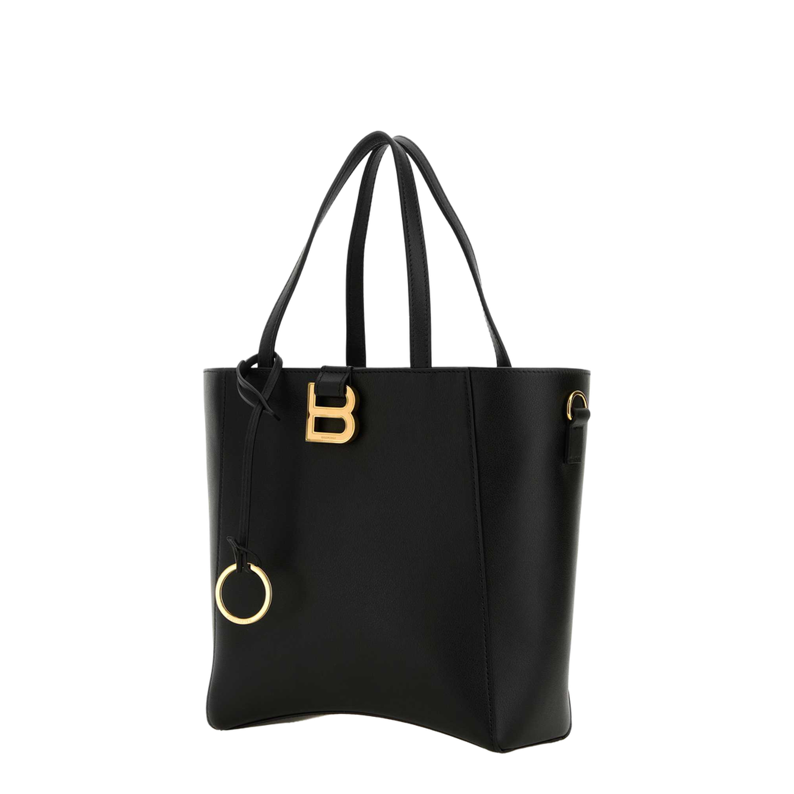 Hourglass Soft Small Tote Bag in Black