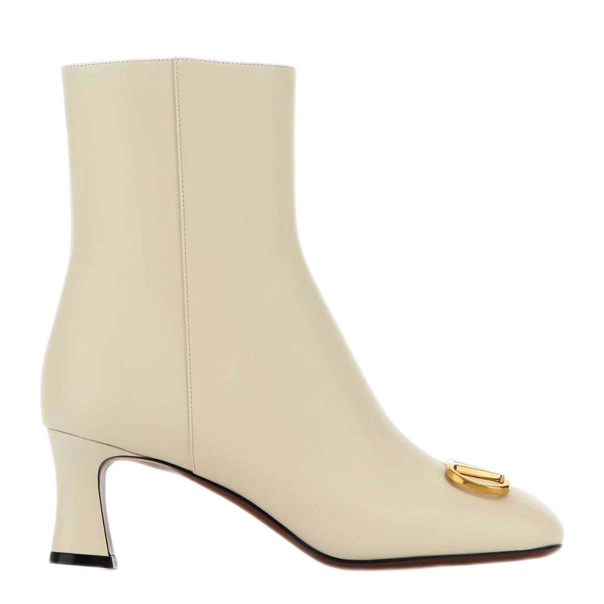 MAYFEYR - Valentino - Ivory Leather Vlogo Signature Ankle Boots - 7W2S0ML2DSH098