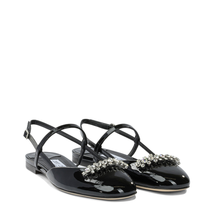 MAYFEYR - Jimmy Choo - Slingback Ballet Flats - BELINDASBFLATPATBLACK